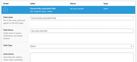 How to Dynamically Populate Advanced Custom Fields Settings.